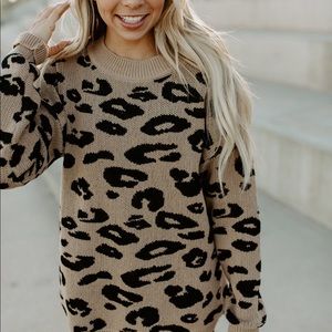 Thick Comfy Cheetah Print Sweater